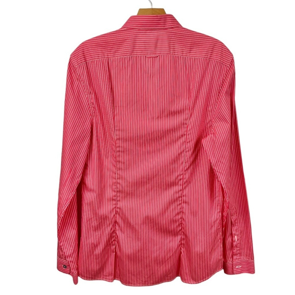 Paul Smith Kensington 100% Cotton Red Striped Button Up Shirt Size 15.5 - Picture 3 of 7